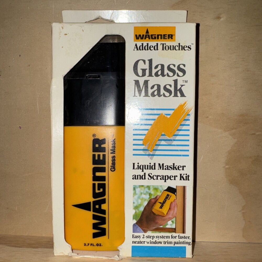 Wagner Glass Mask Masking Liquid Masker And Scraper Kit vintage 2.7oz